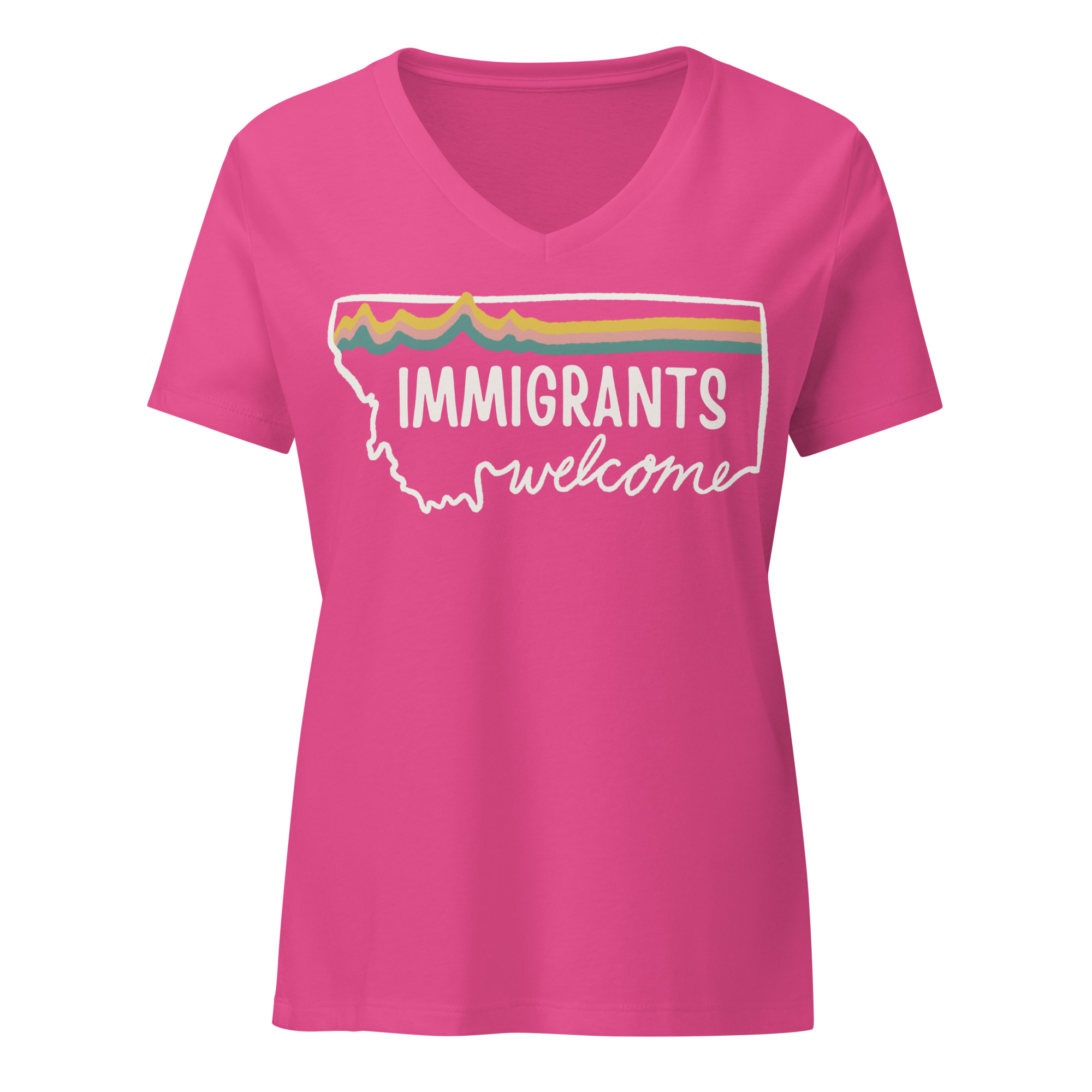 Women’s relaxed v-neck t-shirt - Various Colors - Image 5