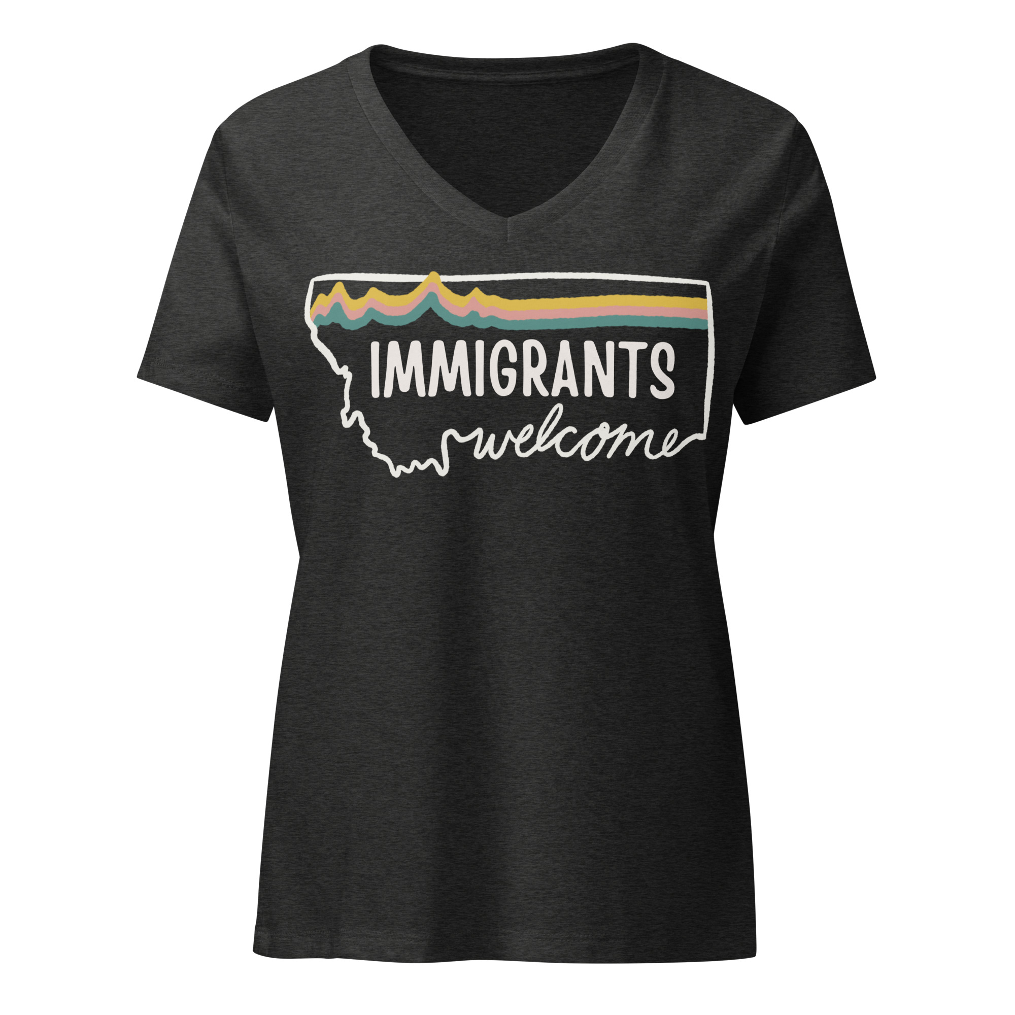 Women’s relaxed v-neck t-shirt - Various Colors - Image 3