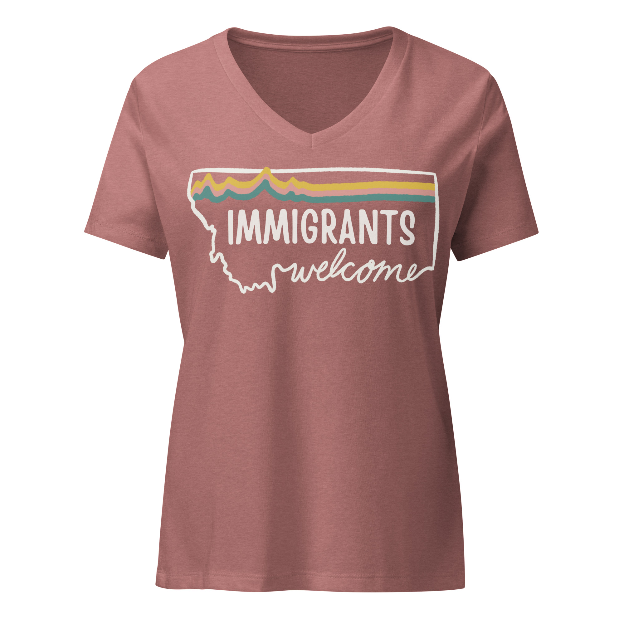 Women’s relaxed v-neck t-shirt - Various Colors - Image 6