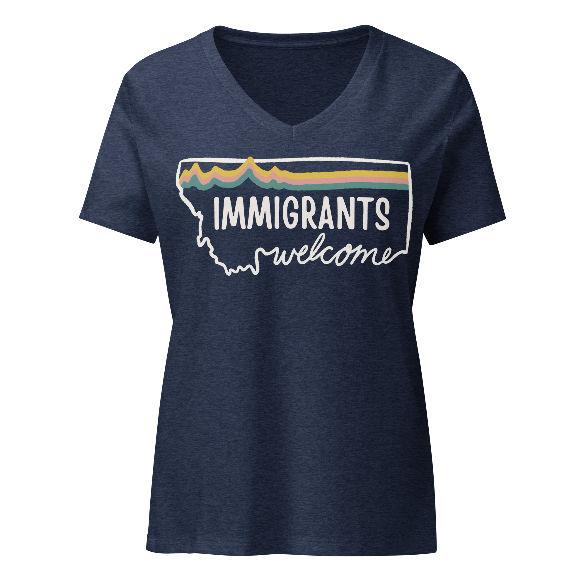 Women’s relaxed v-neck t-shirt - Various Colors - Image 2