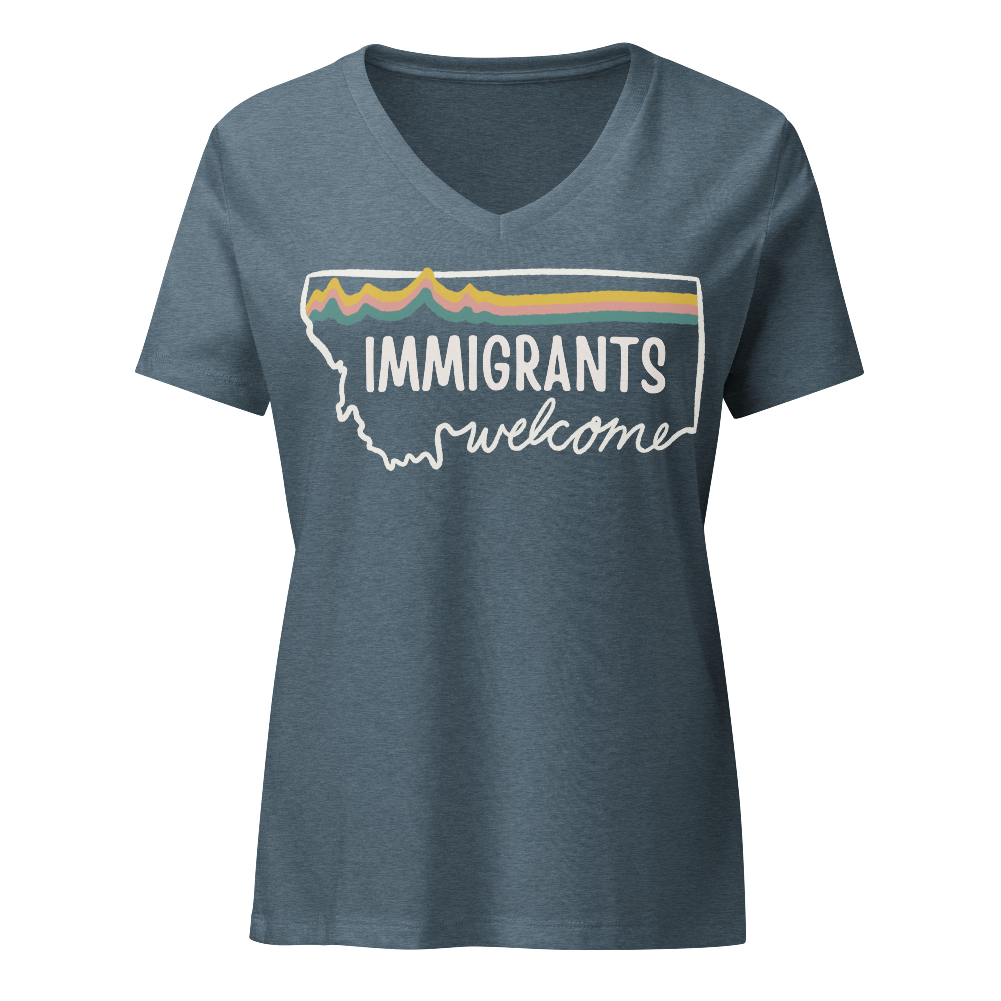 Women’s relaxed v-neck t-shirt - Various Colors - Image 4